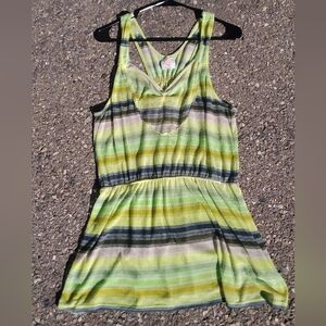 Free People x Vintage Tank Top Mini Dress Sheer Racerback Y2K Womens Large Grung